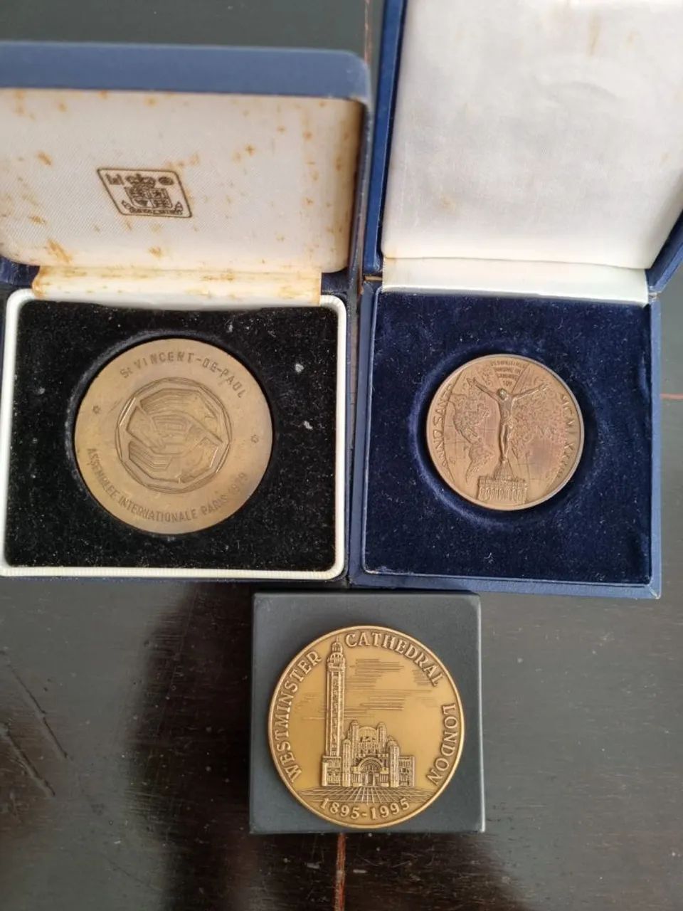 Lote de 3 medalhas religiosas antigas  - Foto 3
