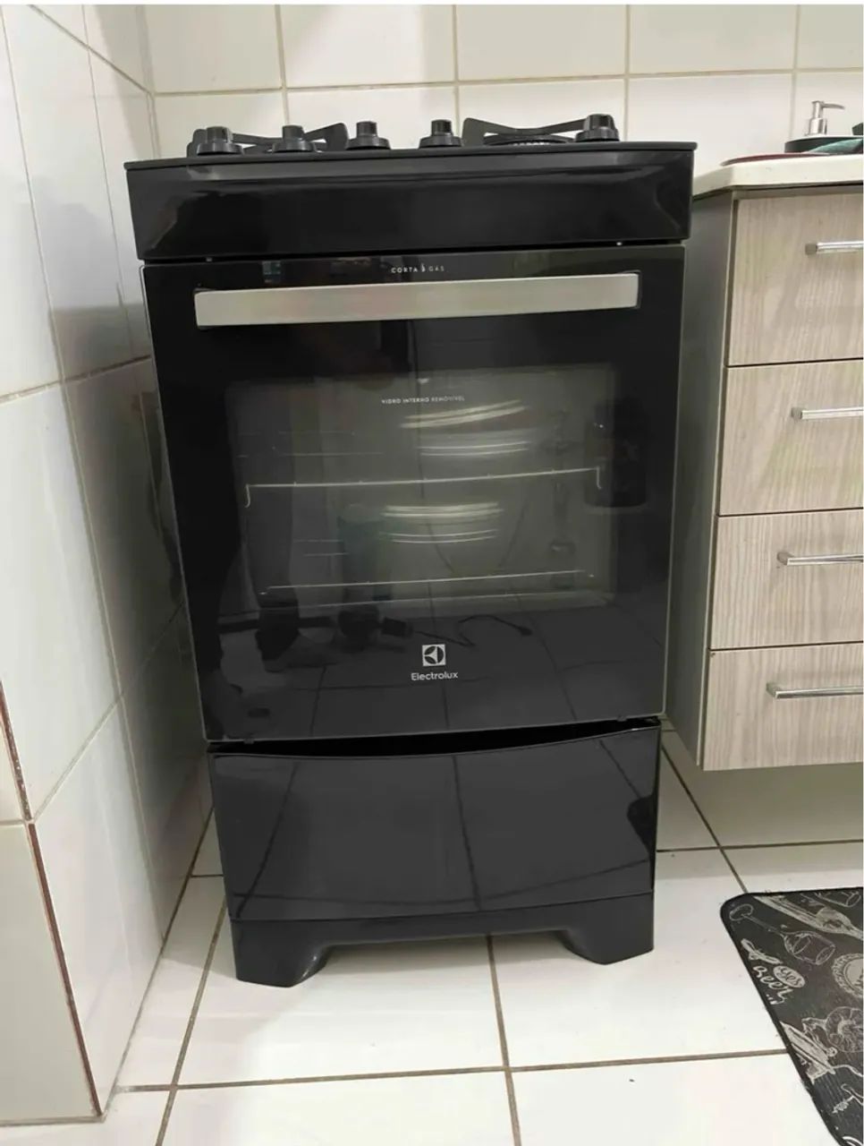 Fogão de vidro Electrolux 4 Bocas Preto