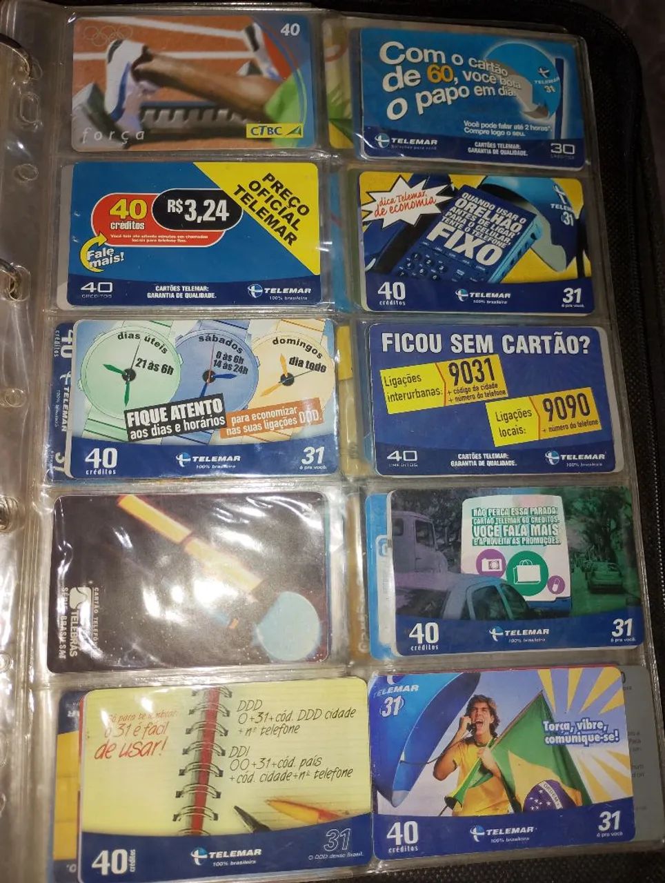 Cartão de orelhão  + pasta ...