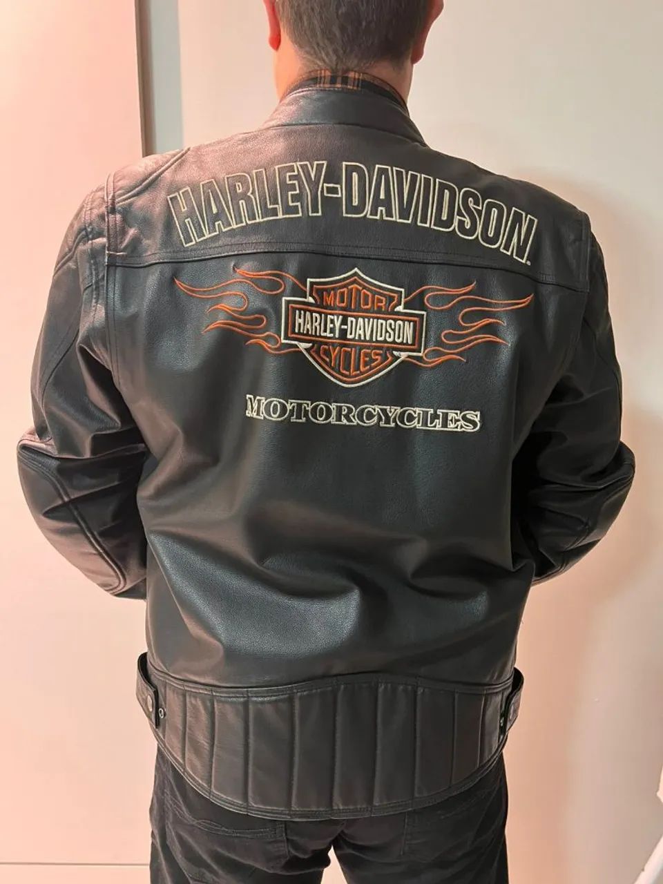 Couro Masculina Jaqueta Couro Harley Davidson Olx De Couro