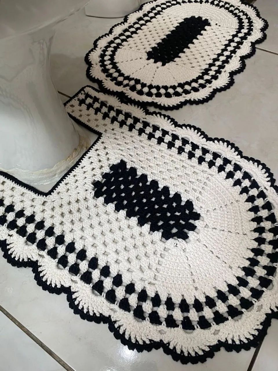 Kit de banheiro em crochê  - Foto 2