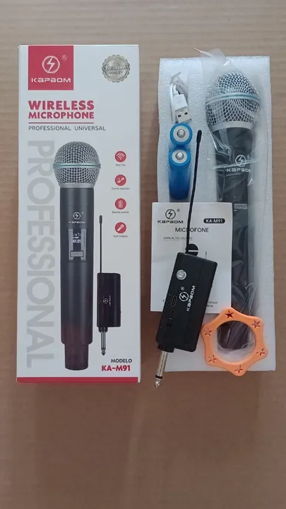 MICROFONE SEM FIO PROFISSIONAL WIRELESS KAPBOM KA-M91 UHF