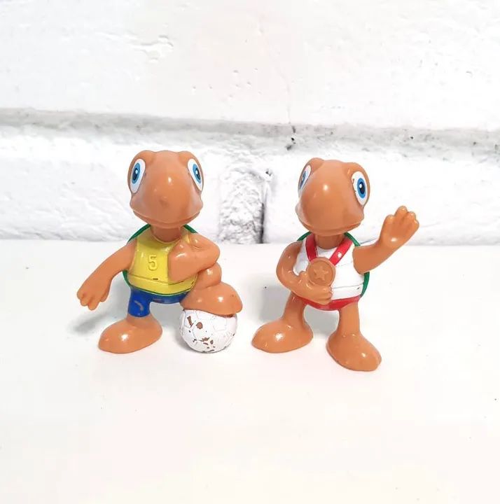 Bonecos Tortuguitas miniaturas raridade