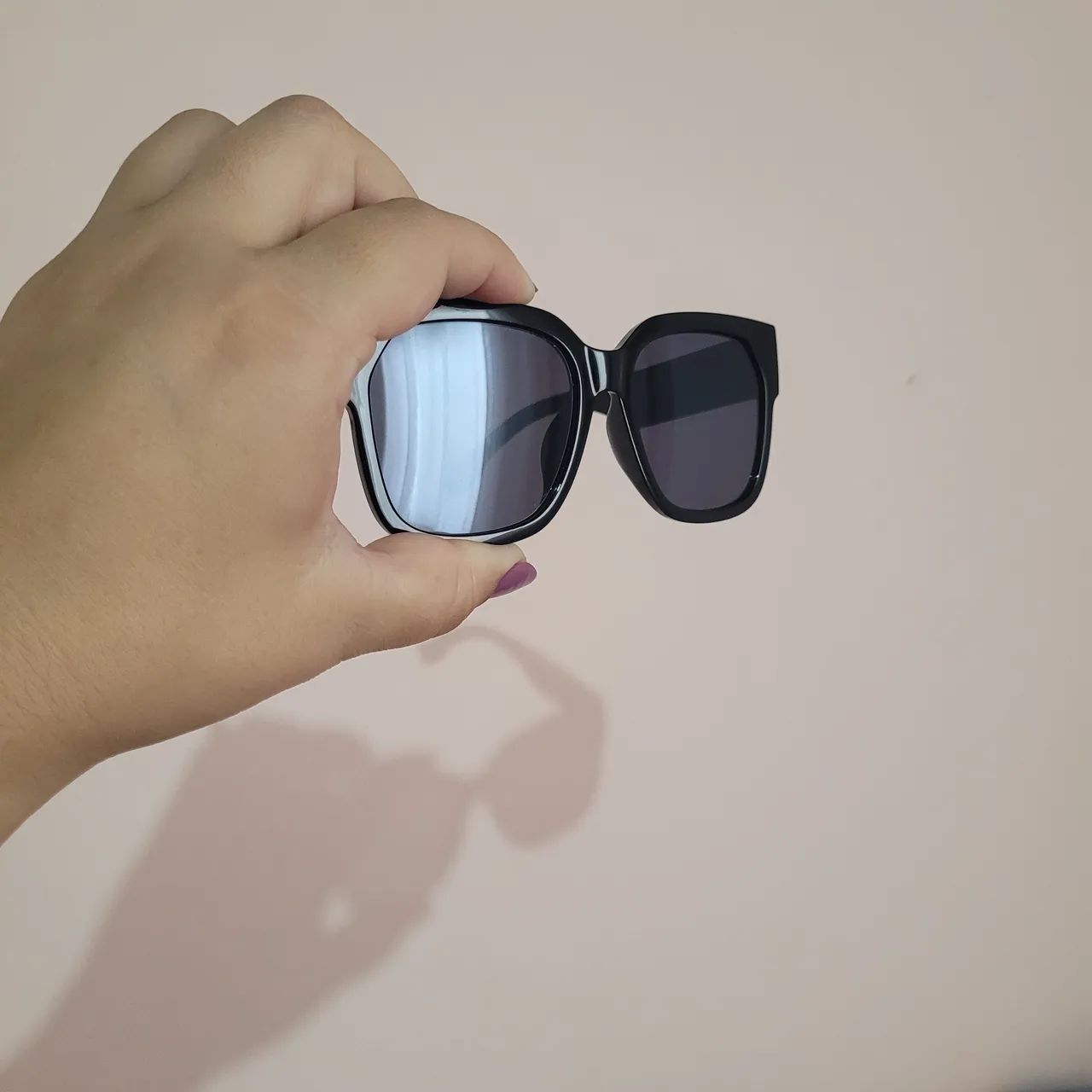 Óculos de sol feminino quadrado preto novo - Foto 5