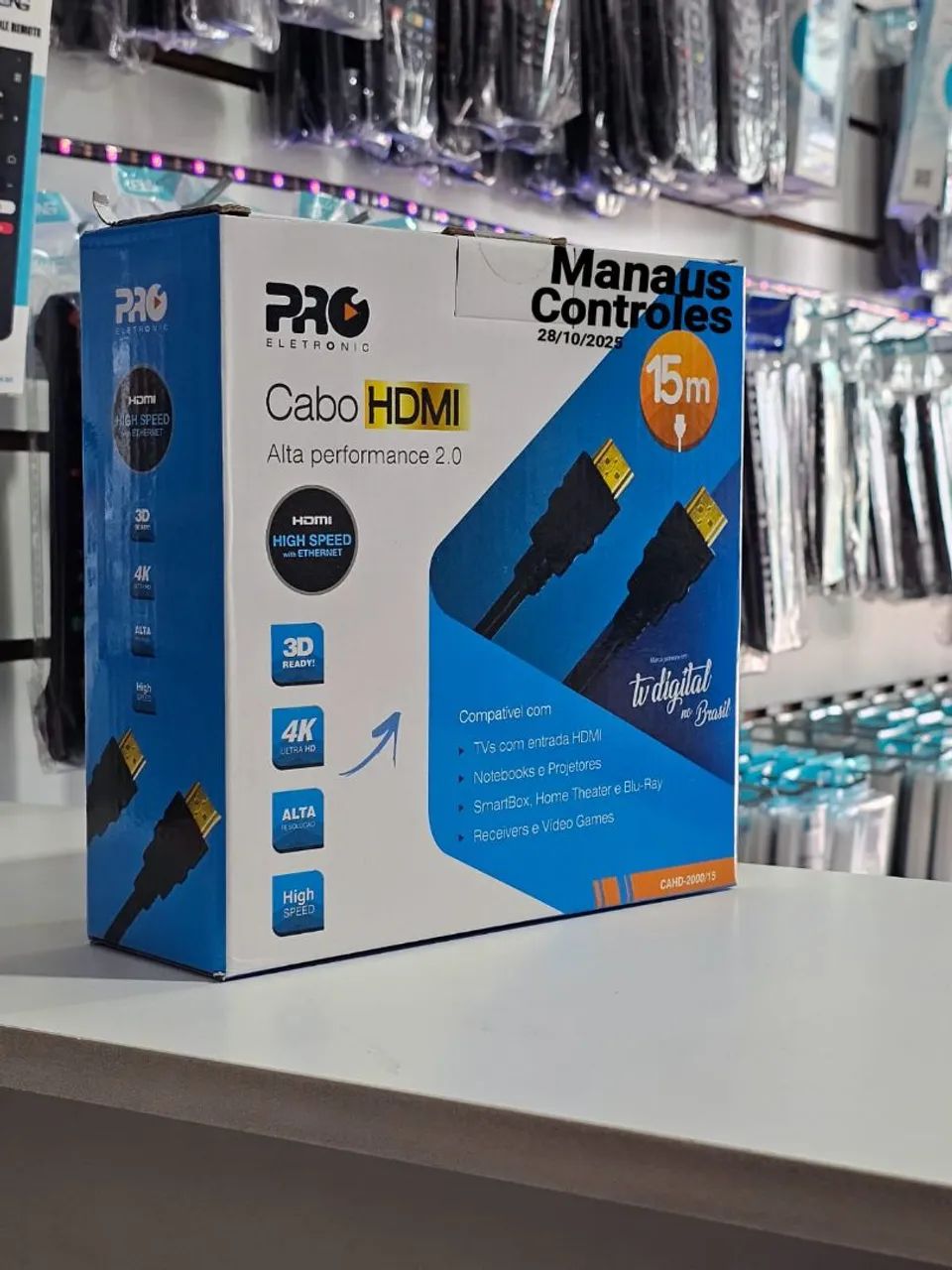 Cabo HDMI de 15 Metros 4K 