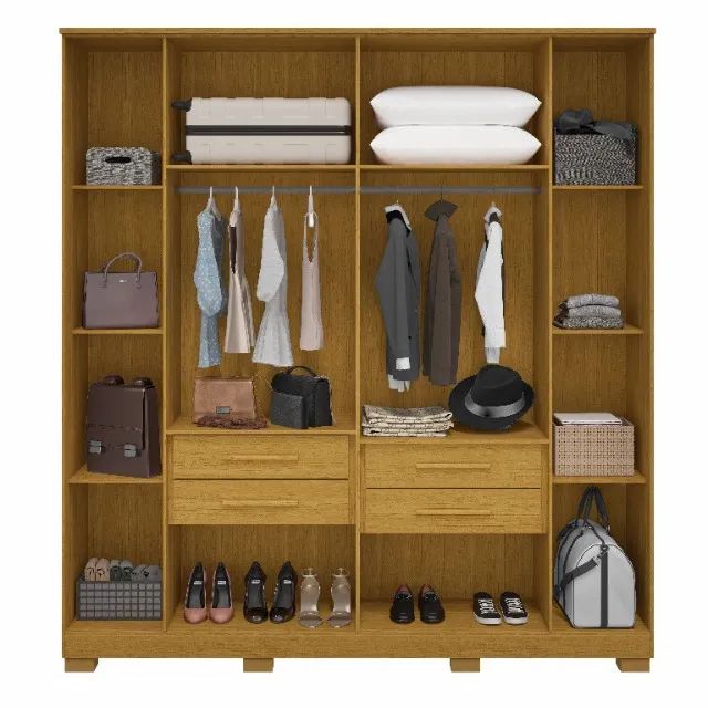 Guarda Roupa 6 Portas Jamile, 100% MDF - ACP - Foto 4