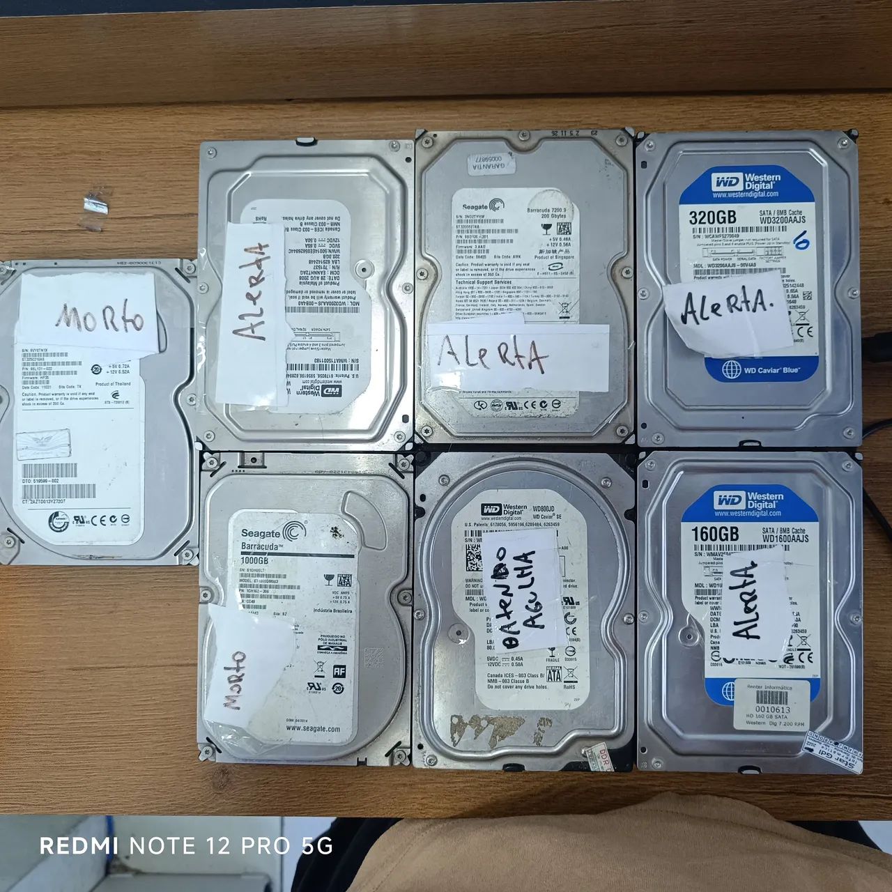 Lote 7 HDs SATA PC