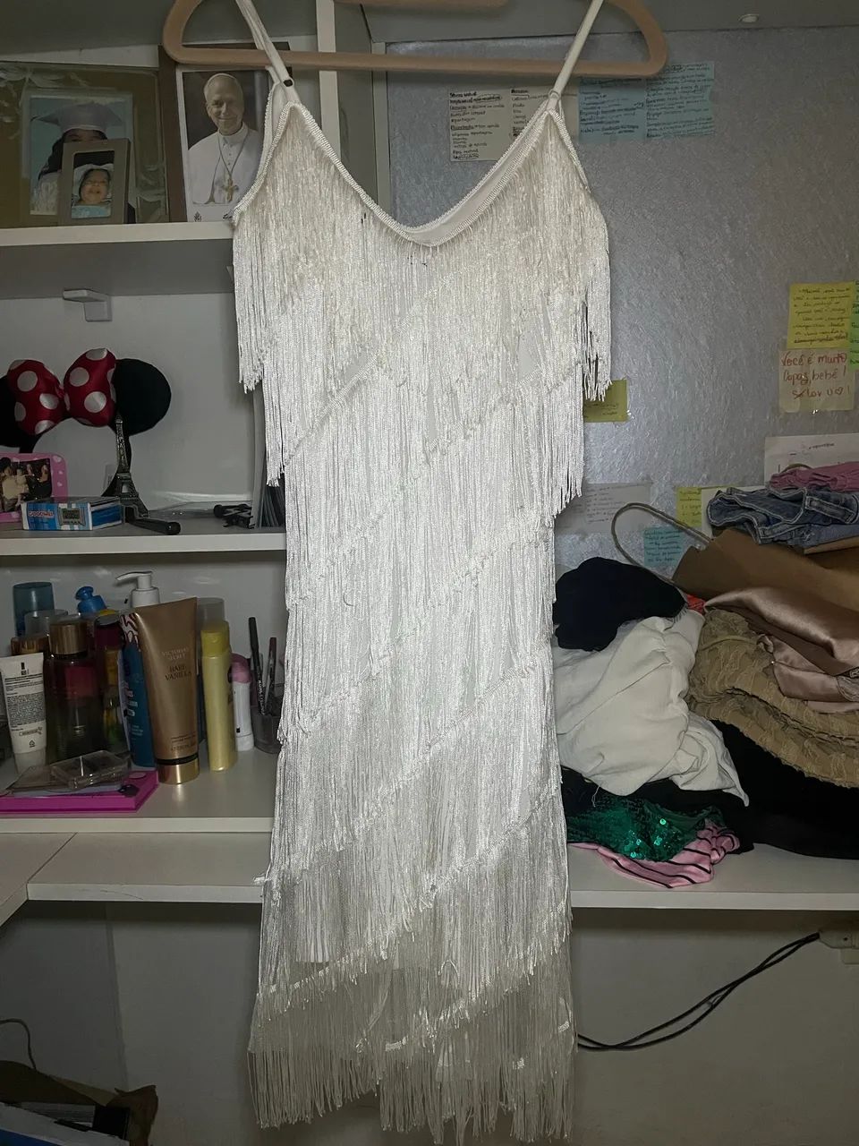 vestido branco de franja - Foto 2
