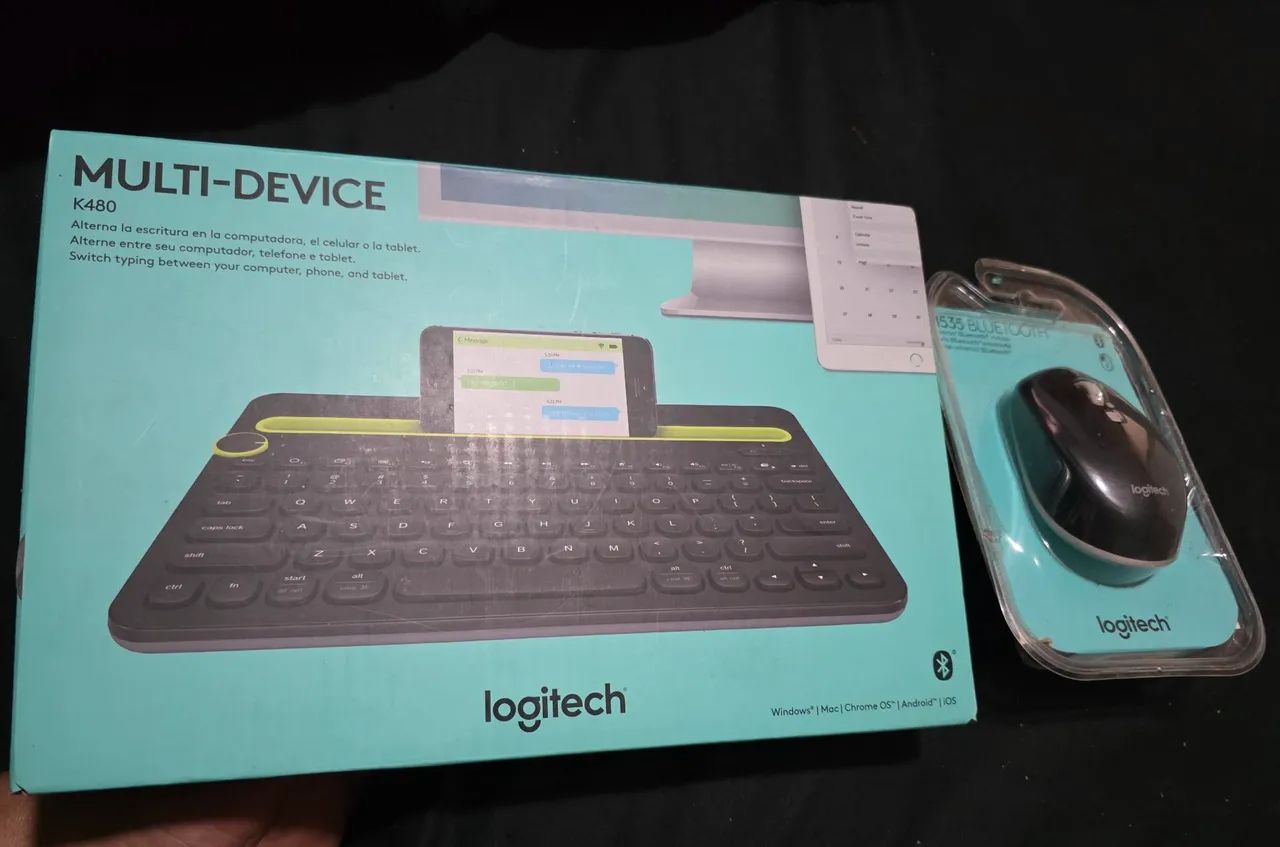 Teclado Logitech K480 + Mouse Bluetooth Logitech M535