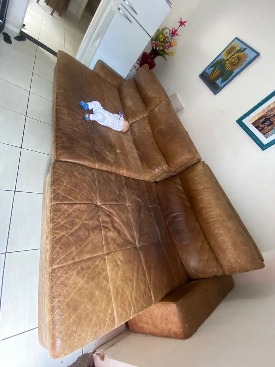 Sofá de couro legítimo  - Foto 4