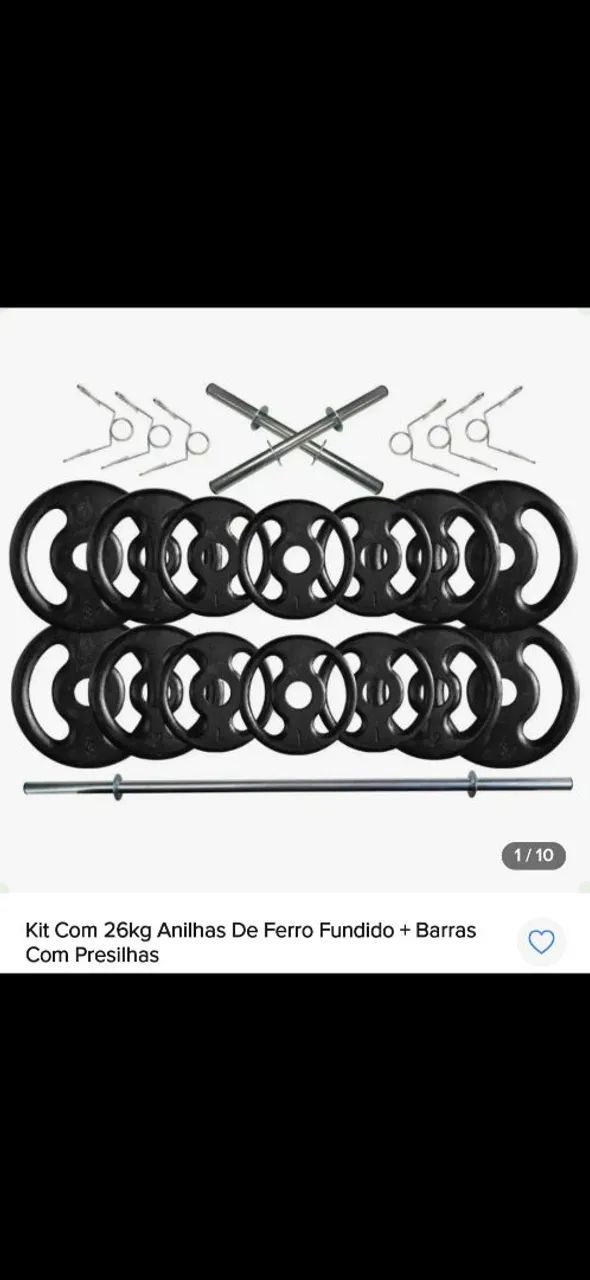 Kit halter, barra e anilhas