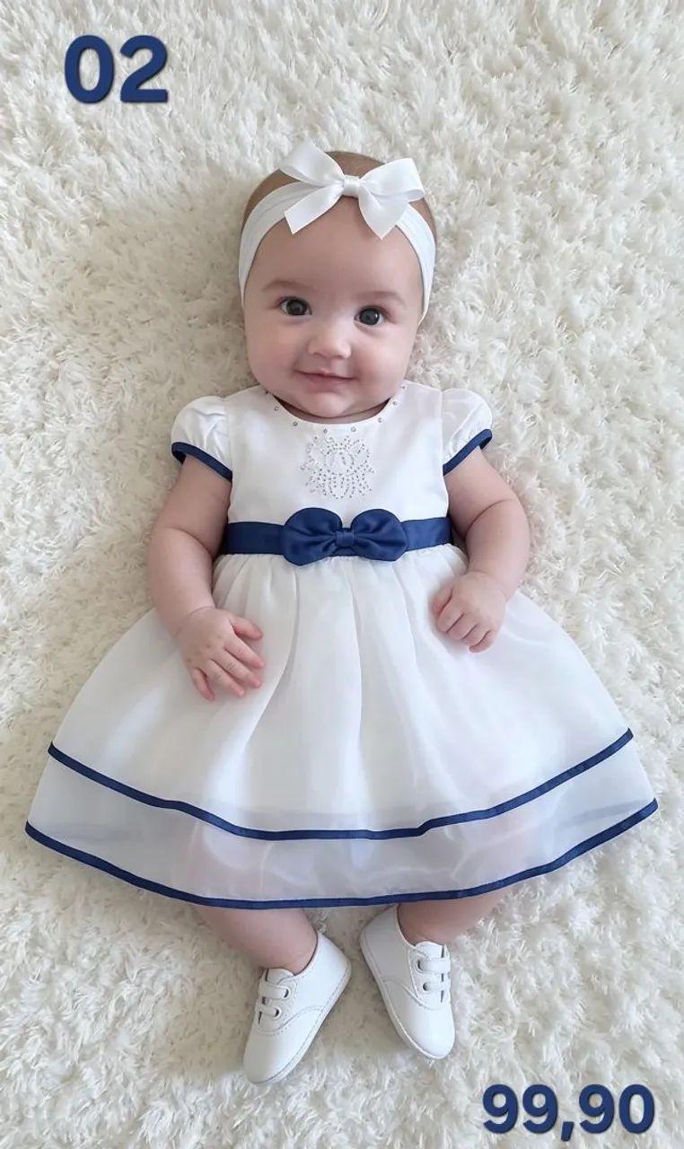 Lindo Vestido Branco 02 Anos 