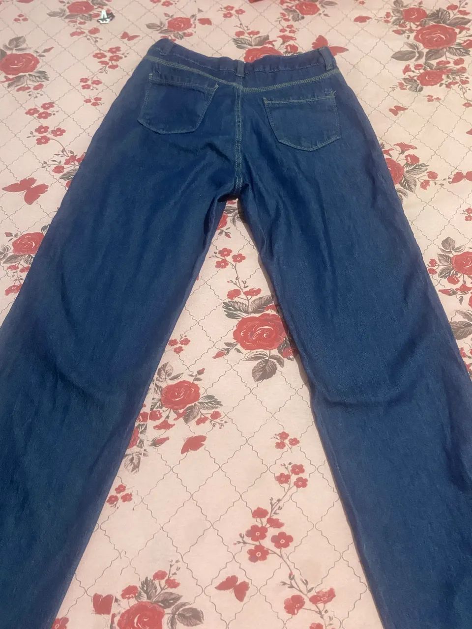 Calça wide leg azul escuro 
