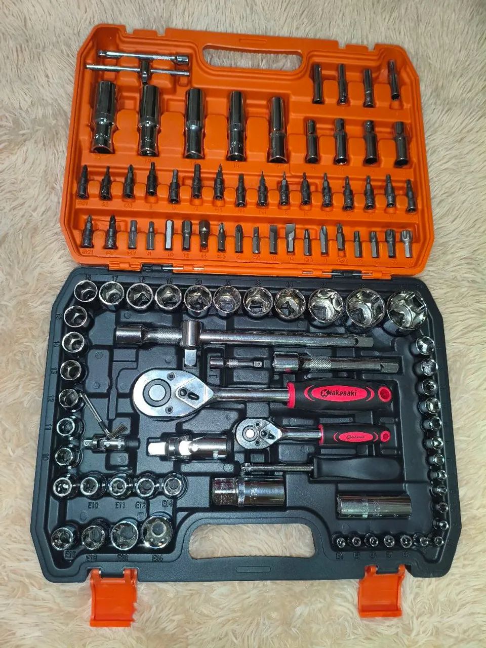 Maleta de ferramentas profissional 108 peças aço cromo vanádio 