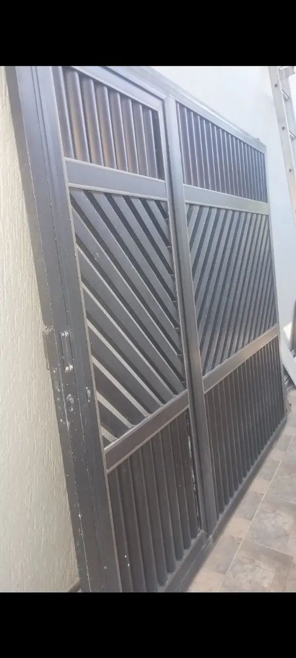 Portão de alumínio garagem 