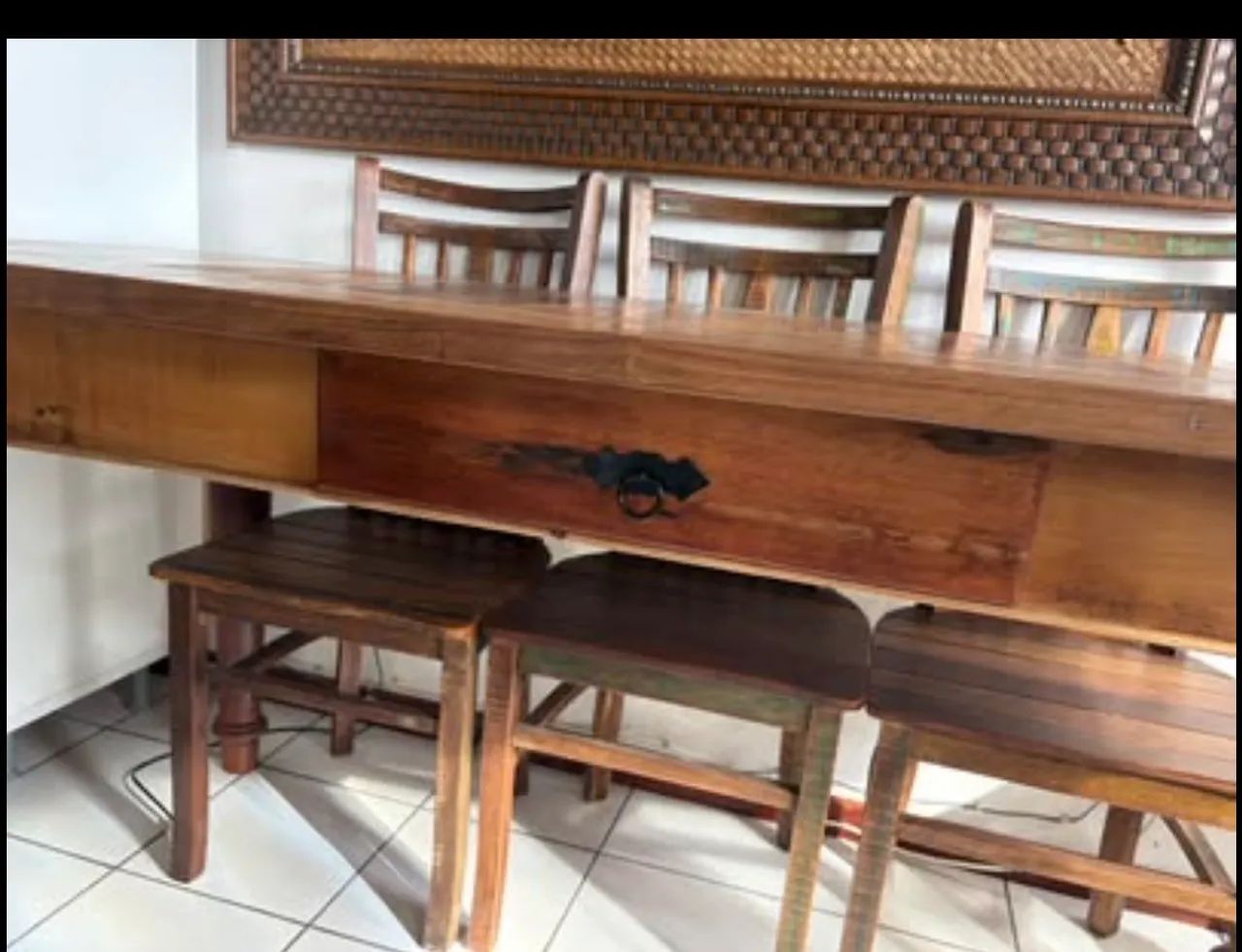 Veda de jantar em madeira maciça  - Foto 2