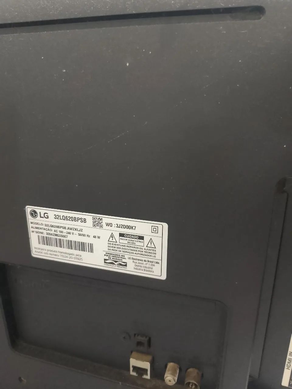 Tv LG 32 polegadas não aparece imagem, sair apenas som e liga ainda  - Foto 4