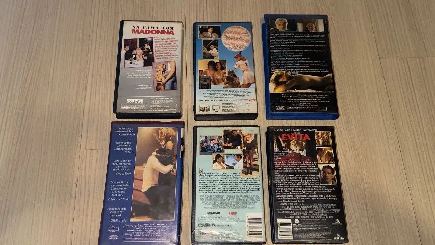 Vhs Filmes Madonna - 6 Fitas - DVD, Blu-Ray e Vídeo Cassete