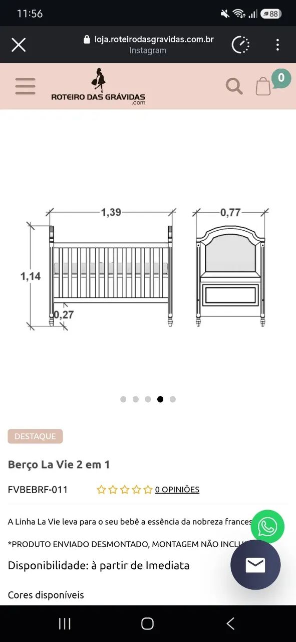 Berço 3 em 1 - vira mini cama - Foto 3