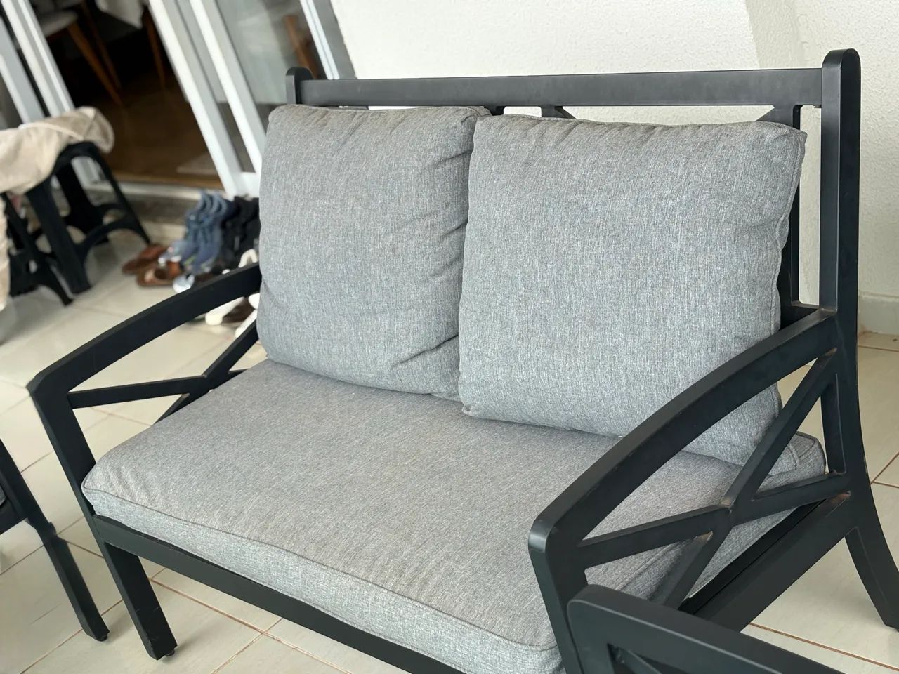 Conjunto de sofás em alumínio para área externa- tecido impermeável-  - Foto 4