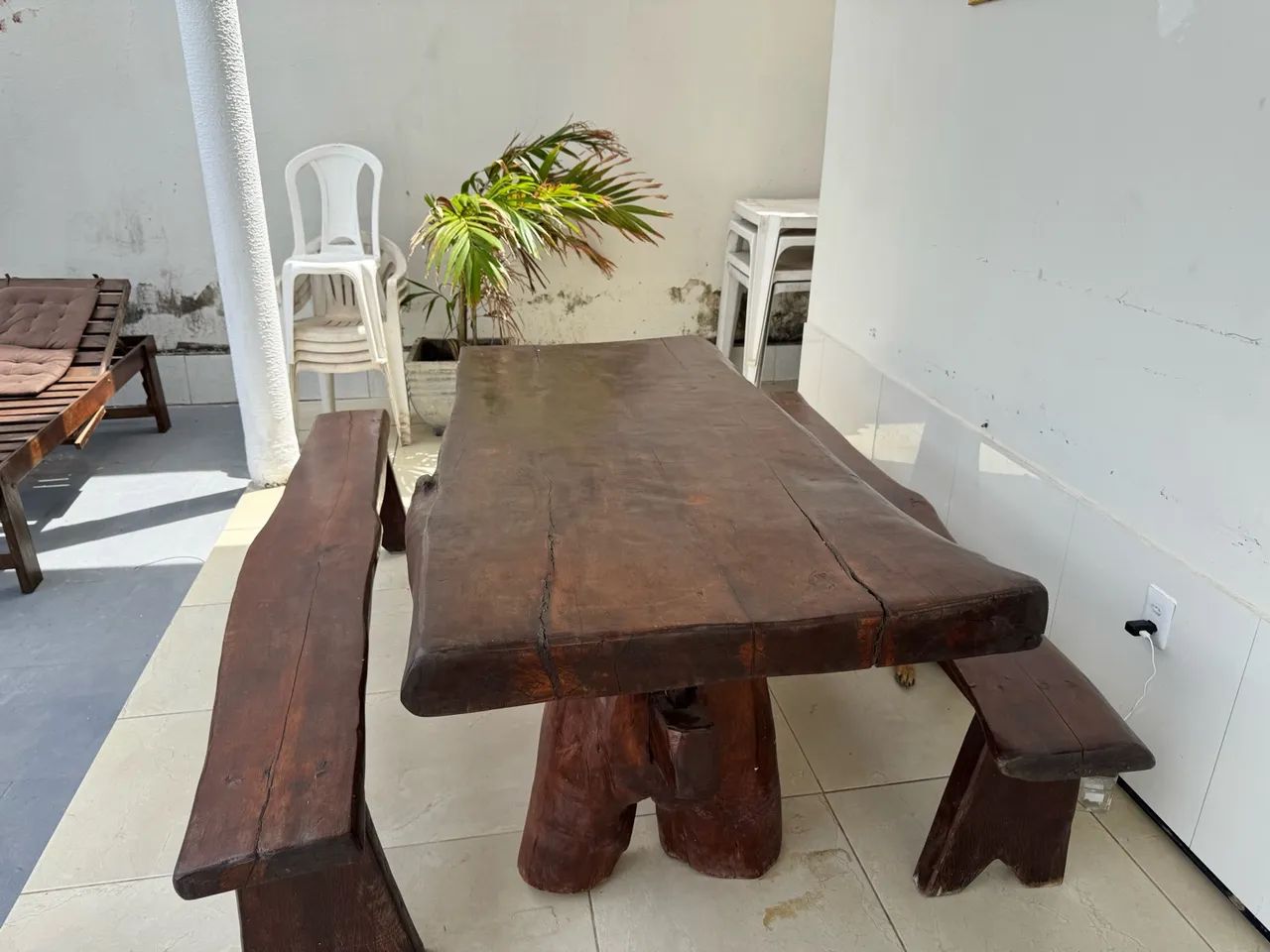 Mesa Rústica - Madeira maciça  - Foto 2