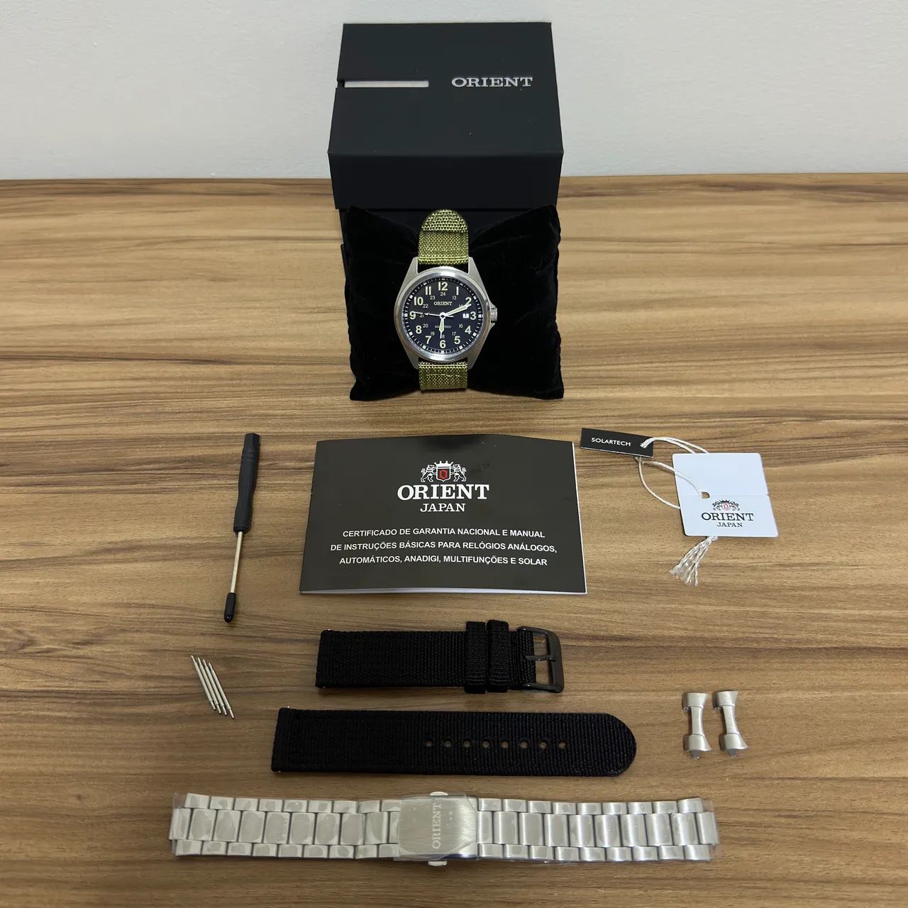 Relógio Orient Solartech 40mm MBSS1492 Preto Customizado - Foto 4