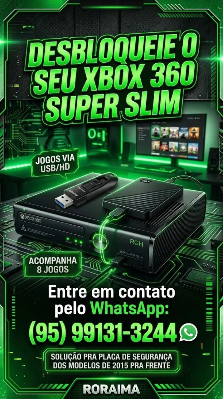 Desbloqueie seu xbox 360 super slim