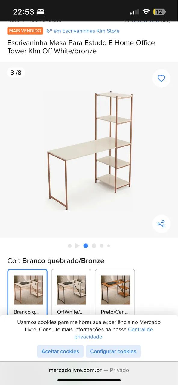 Escrivaninha com estante 