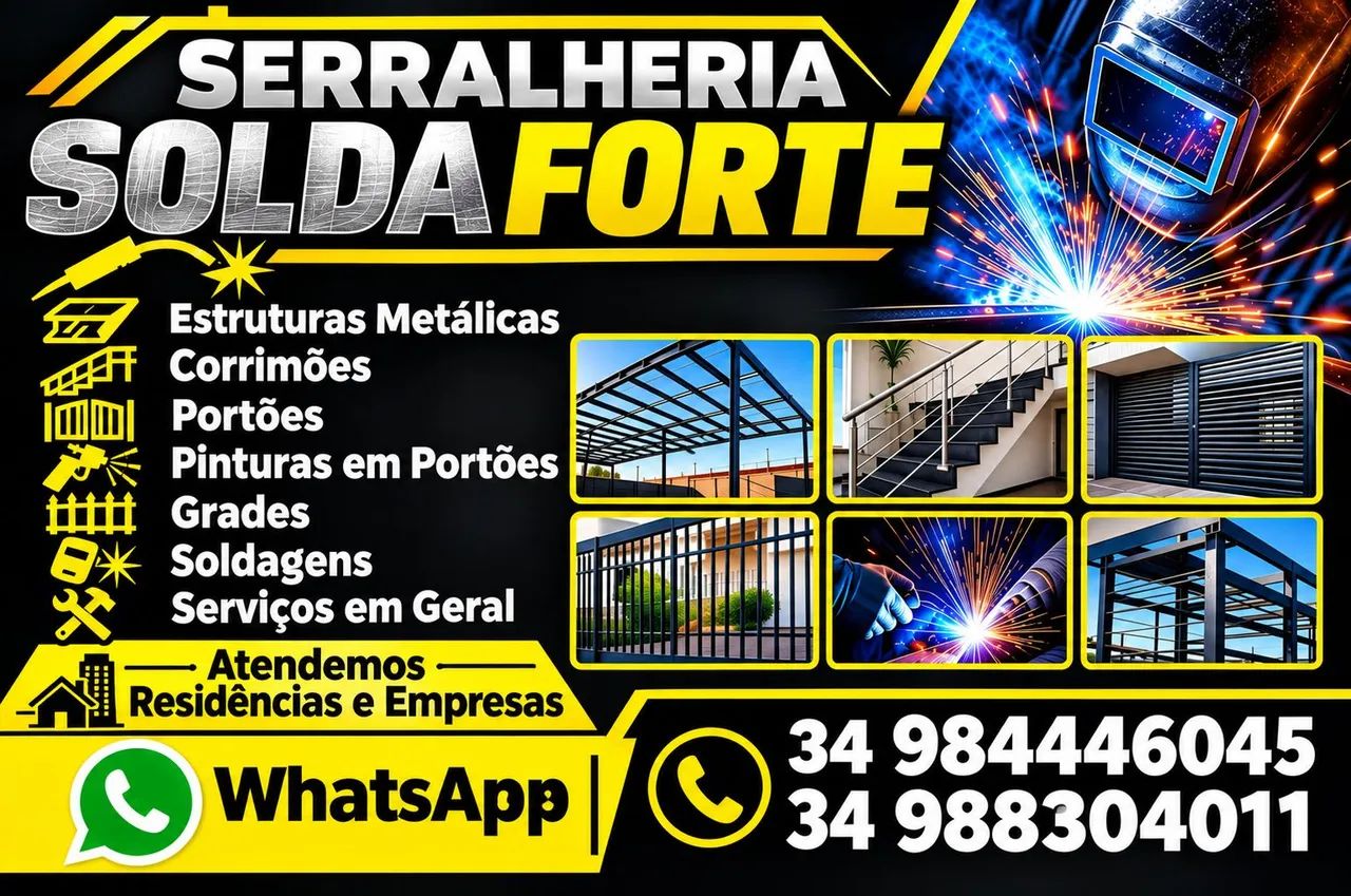 Serviços de serralheria e soldas