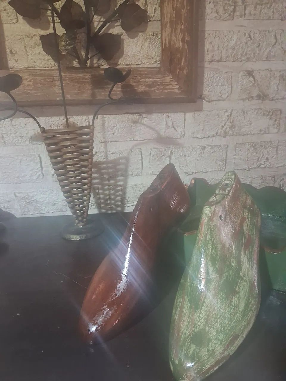 ANTIGUIDADE PARA DECORAÇÃO INDUSTRIAL, RÚSTICA  FORMA/MOLDE DE SAPATEIRO  - Foto 2