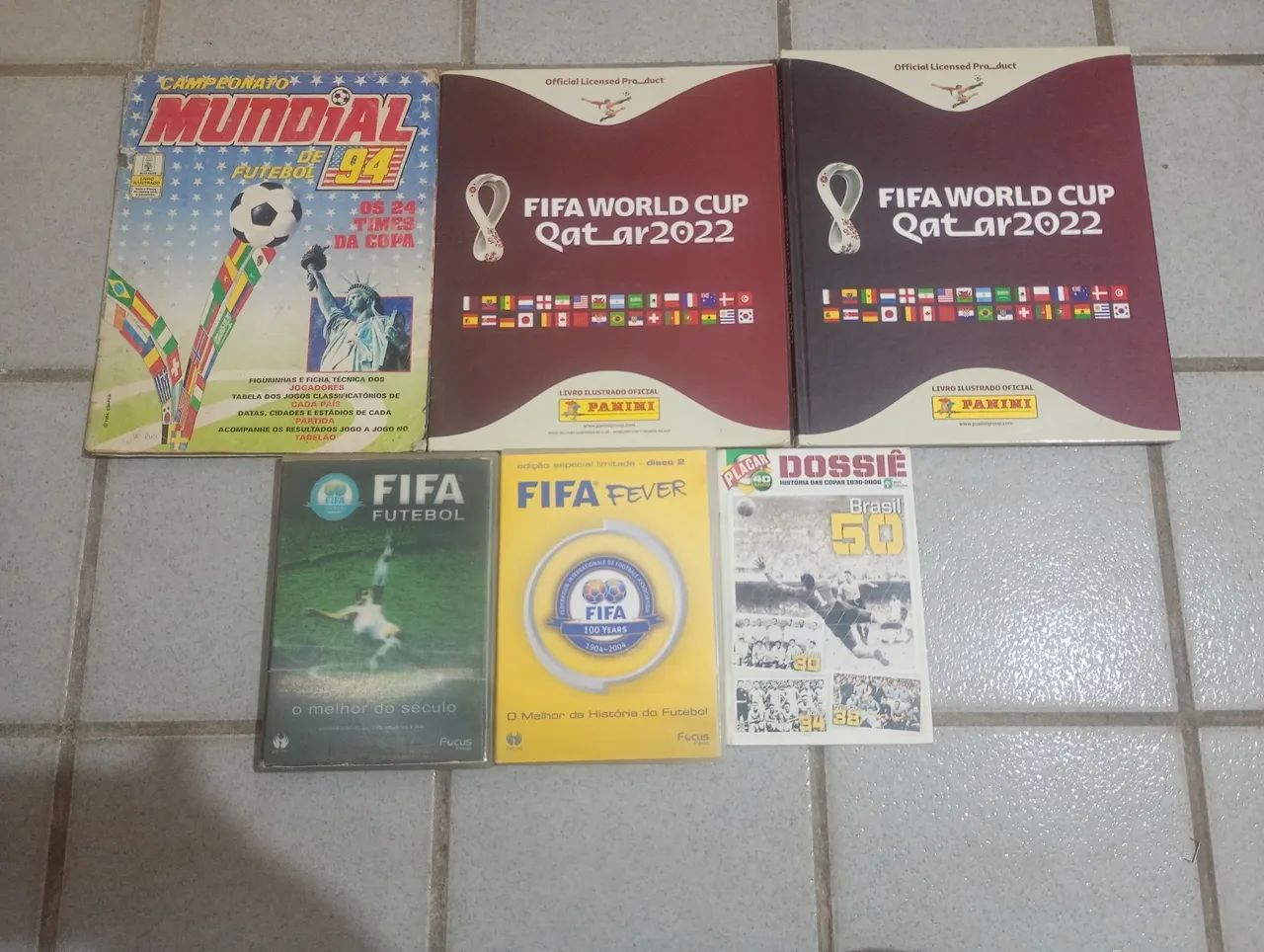 Coleção Artigos de Copas do mundo/Álbuns Copas 1994 e 2022/Dvds FIFA/Revista/