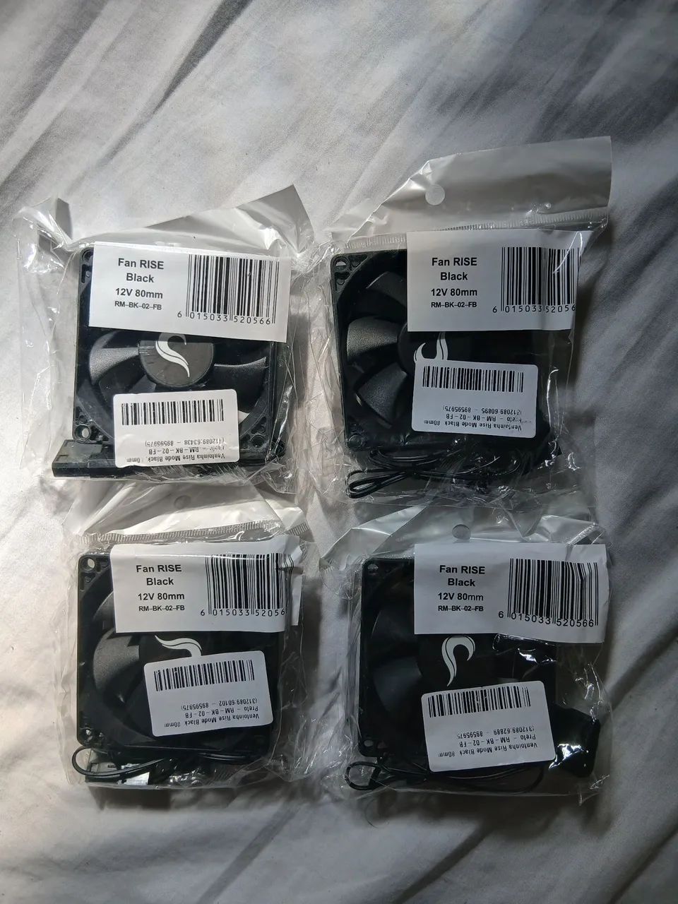 Kit 4 Cooler Fan Rise Mode Black 80mm - Foto 2