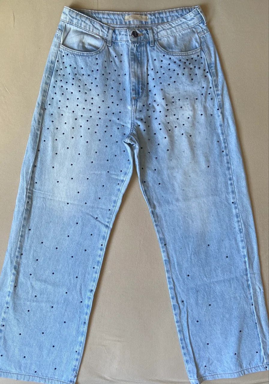 Calça Jeans com Strass 40 - Foto 2