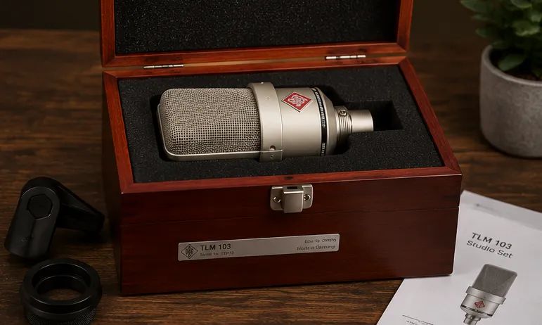 Microfone neumann Tlm102 set studio condensador 
