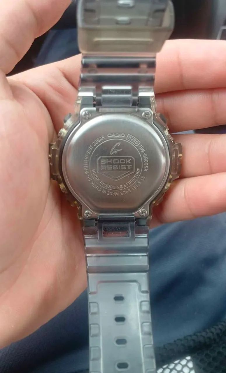 RELÓGIO G-SHOCK SKELETON DIGITAL DW-6900SK-1DR MODULE 3230 TRANSPARENTE - Foto 2