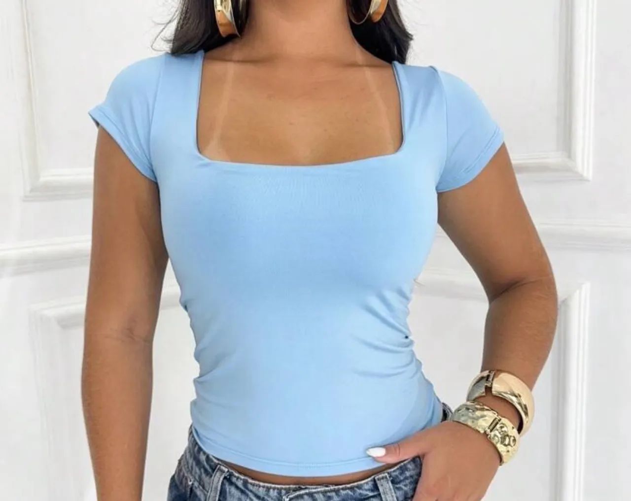 blusa azul bebê 