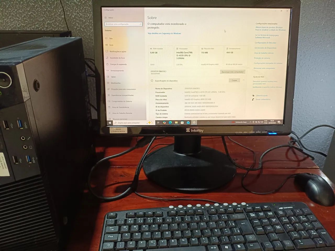 Computador Lenovo i5-4570 3,4ghz completo - Foto 2