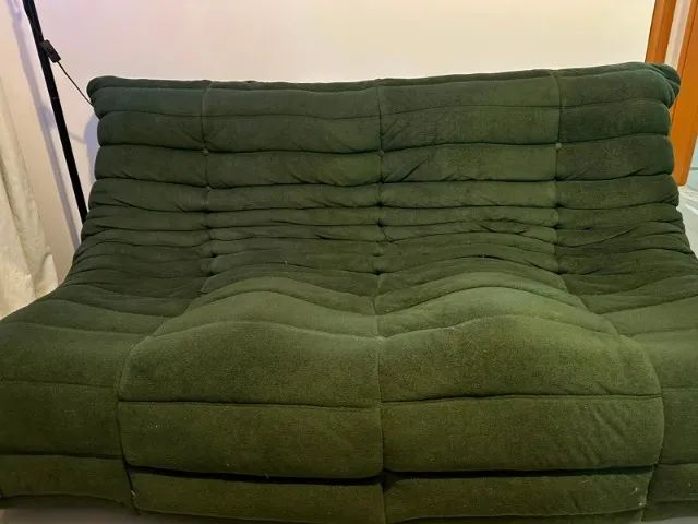 Sofá Togo verde-musgo + puff ? conjunto modular - Foto 5