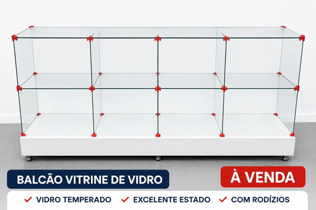 Balcão de vidro com base em MDF - Foto 3