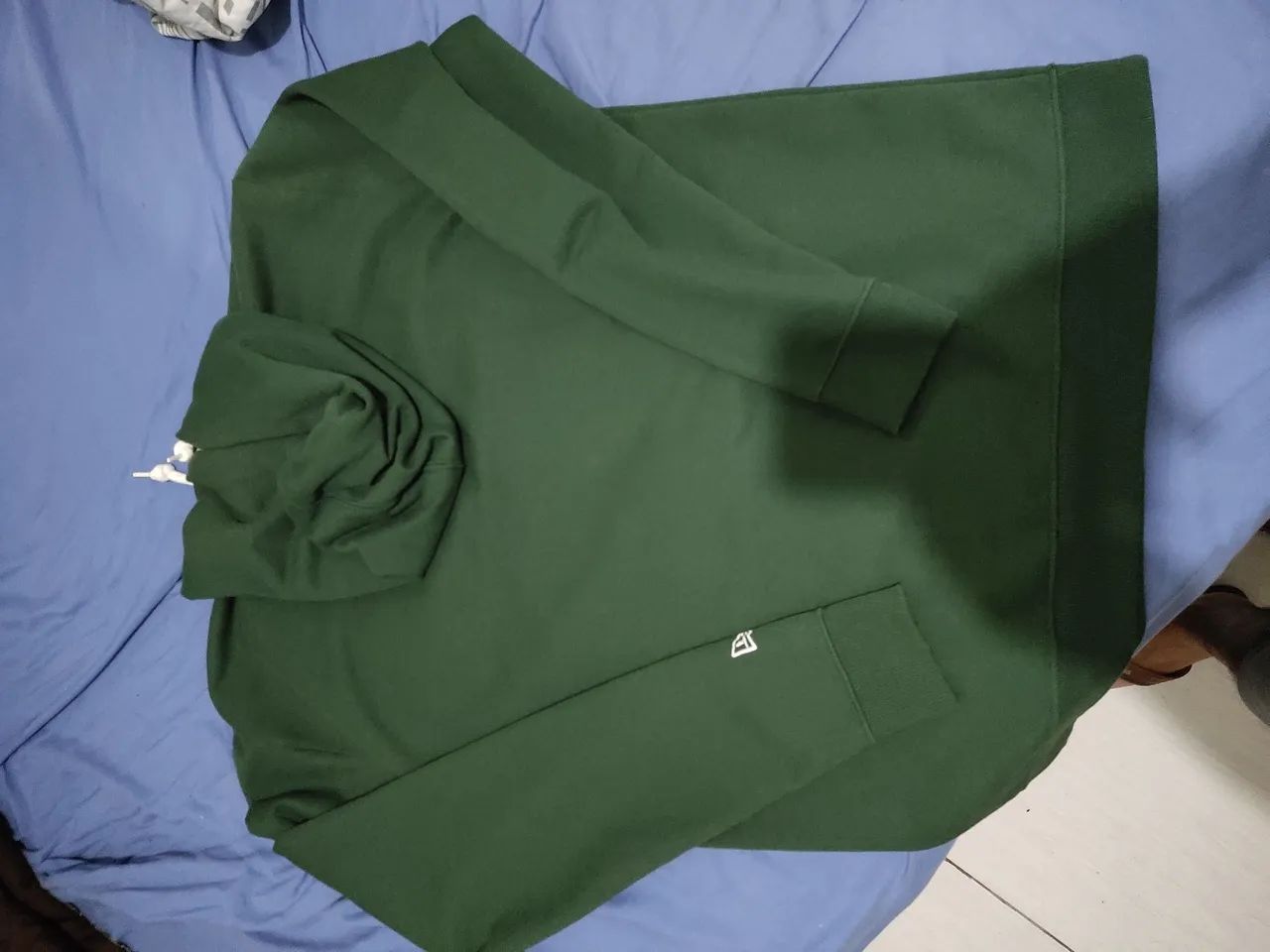 Blusa New Era nova verde moletom com capuz M - Foto 3