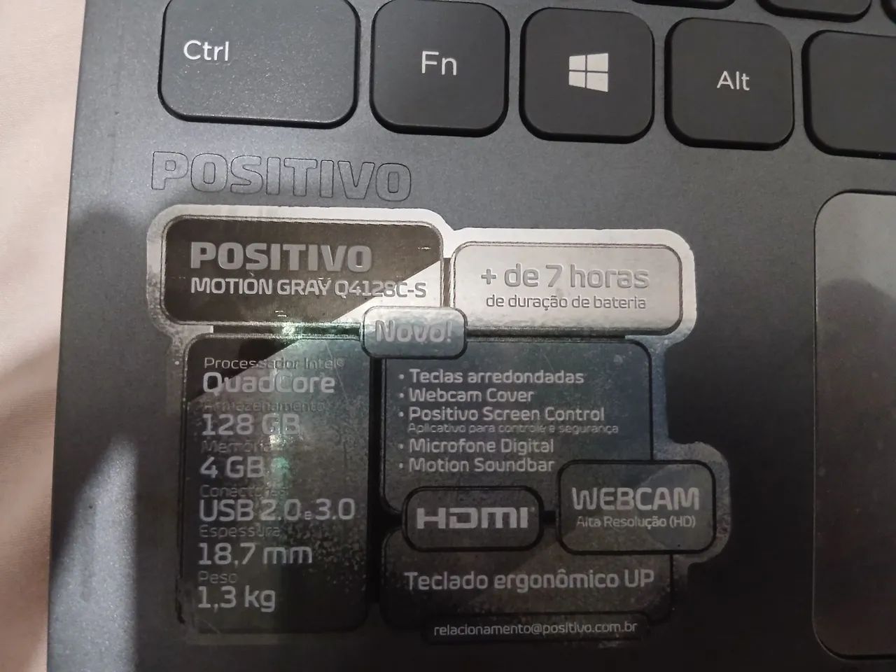 Notebook Positivo Motion Q4128C-S 4GB/128GB + Mouse | Pouquíssimo uso - Foto 3