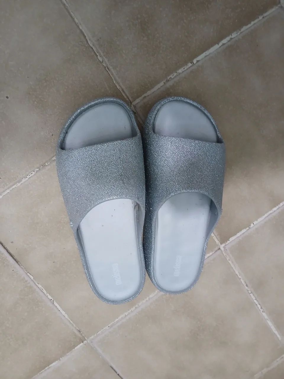 Melissa free plataform glitter prata 