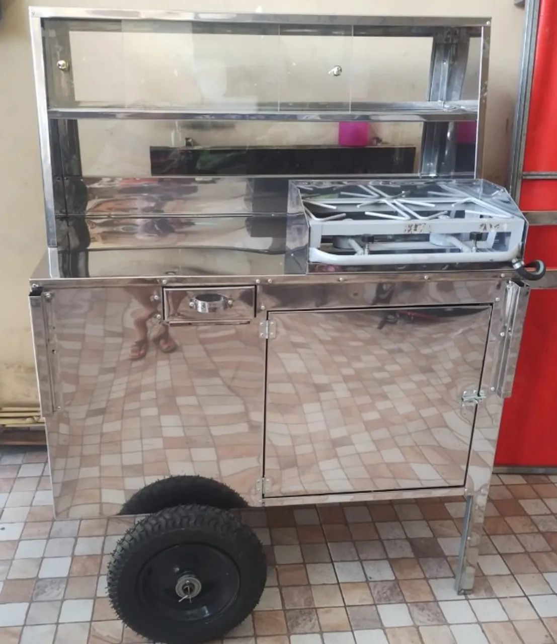 Carrinho de Tapioca em Inox Com Cobertura - NOVO - Foto 4