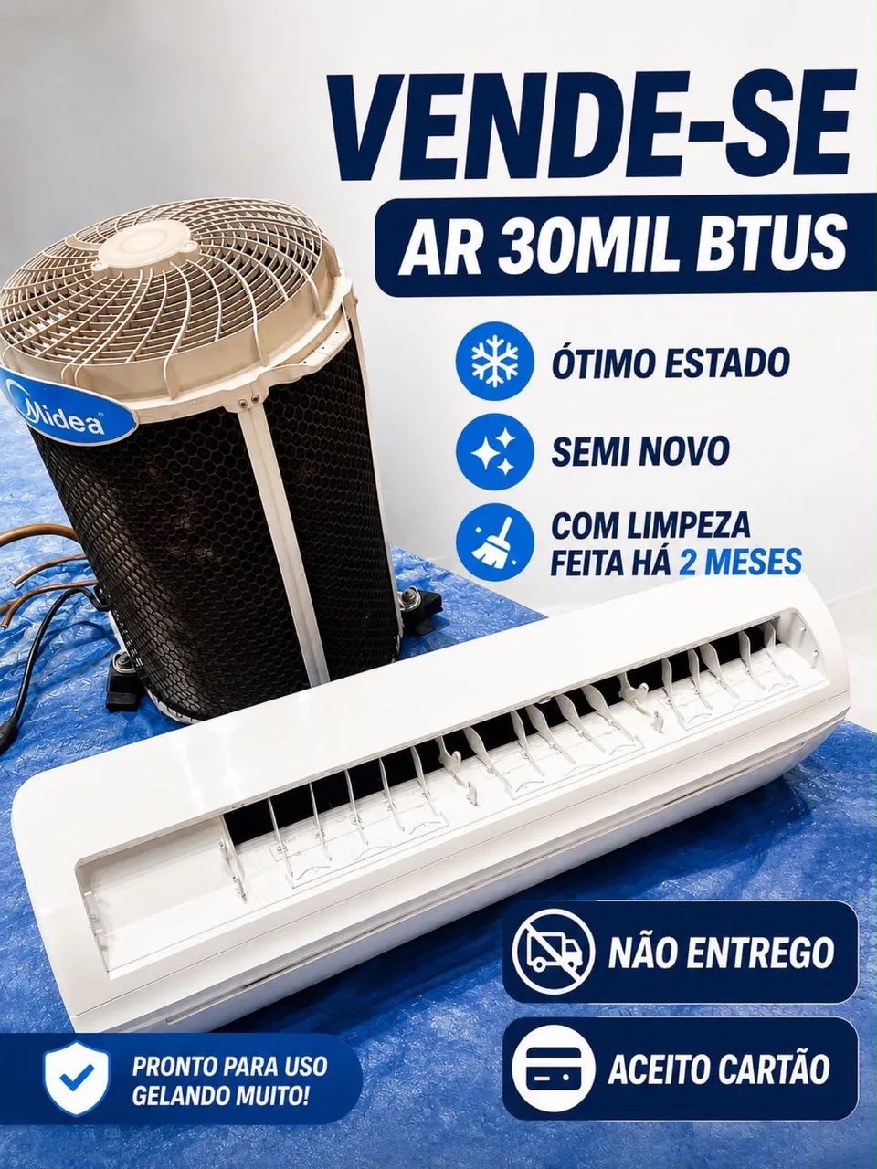 Ar condicionado 30 mil BTUS  