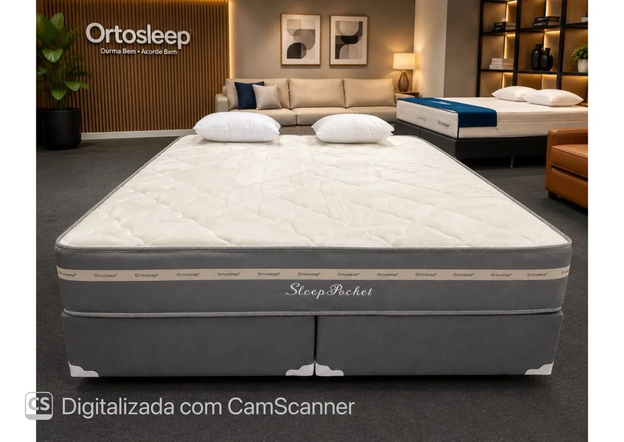 Cama box tamanho queen size com mola ensacada - Foto 2