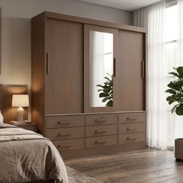 GUARDA ROUPA MERIDIAN 2,00M   MDF. PRONTA ENTREGA. - Foto 2