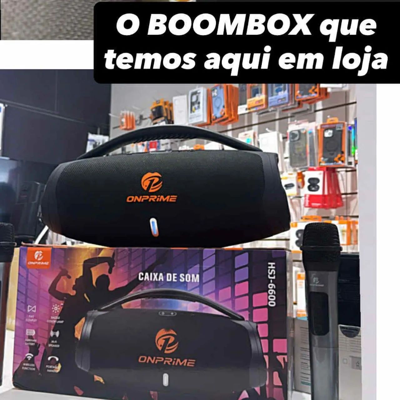 Som BLUETOOTH PORTÁTIL 100W BOOMBOX 