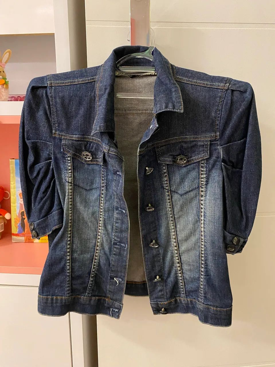 Jaqueta Jeans Tamanho P - Foto 2