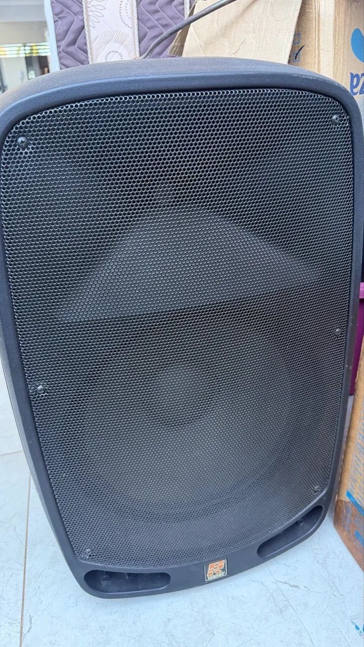 Caixa de som acústica ativa bi-amplificada de 15" e 200W RMS - Foto 3