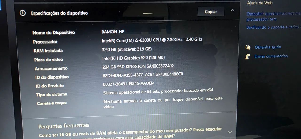 Notebook HP 32Gb RAM i5 - Foto 3